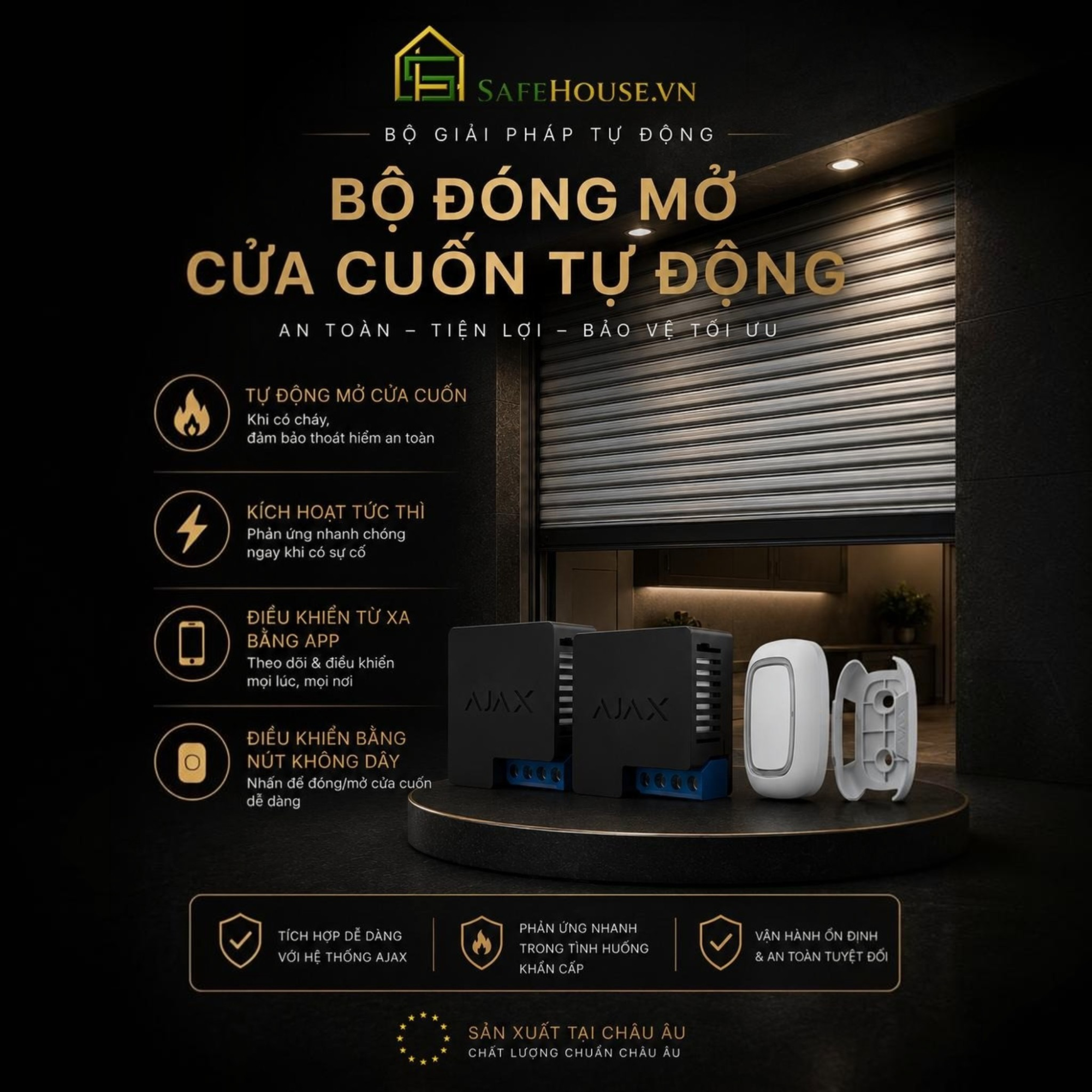 Bộ Đóng Mở Cửa Cuốn Tự Động Ajax