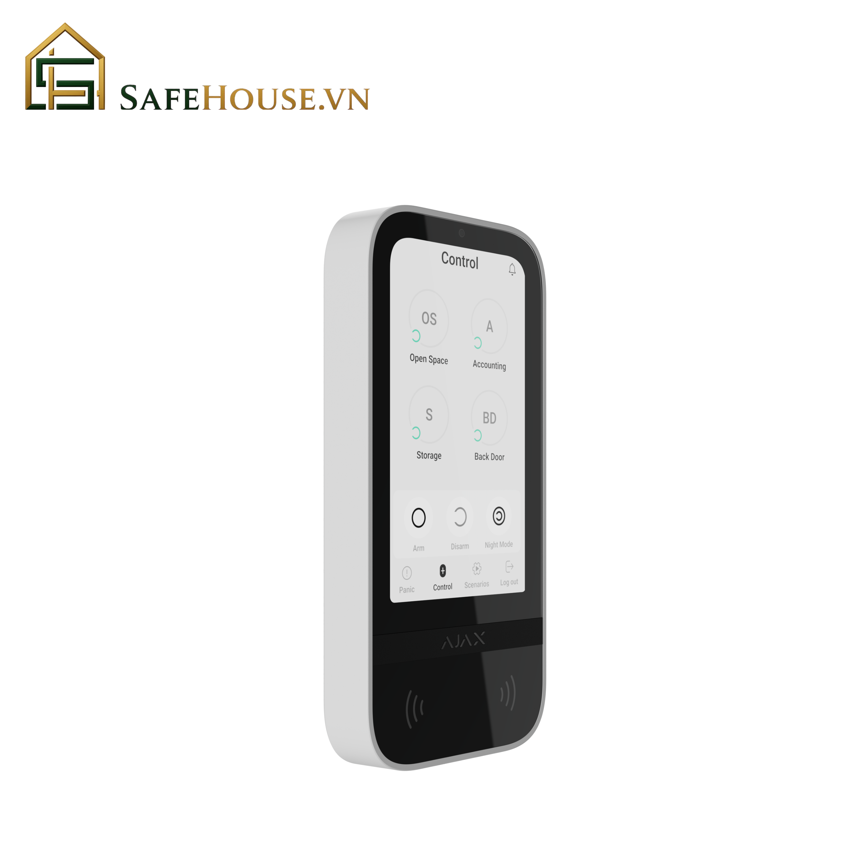 Ajax KeyPad TouchScreen: Bảng điều khiển hệ thống an ninh có màn hình cảm ứng