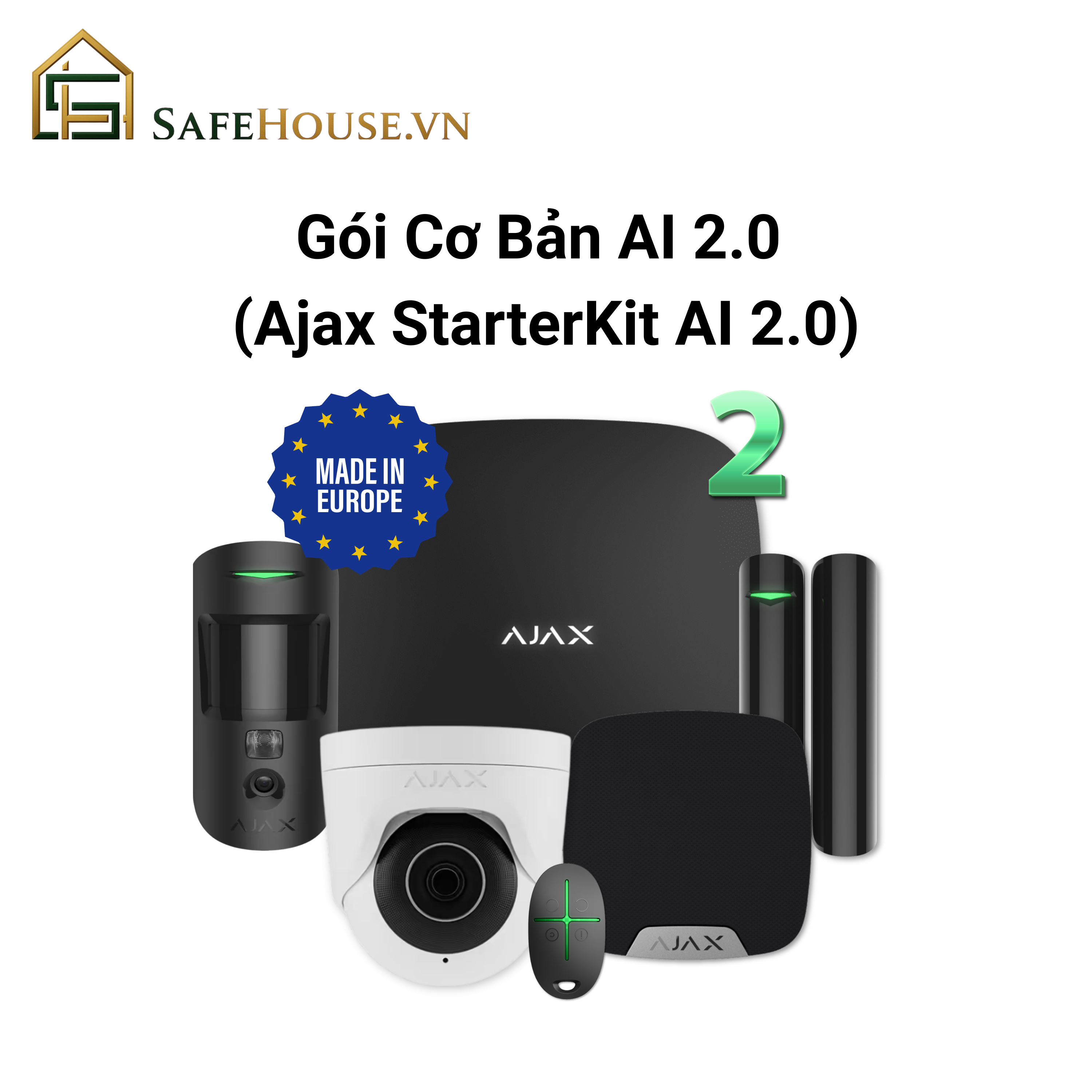 Bộ Chống Trộm Cơ Bản AI 2.0 (Ajax Starter Kit AI 2.0) - #1 Châu Âu