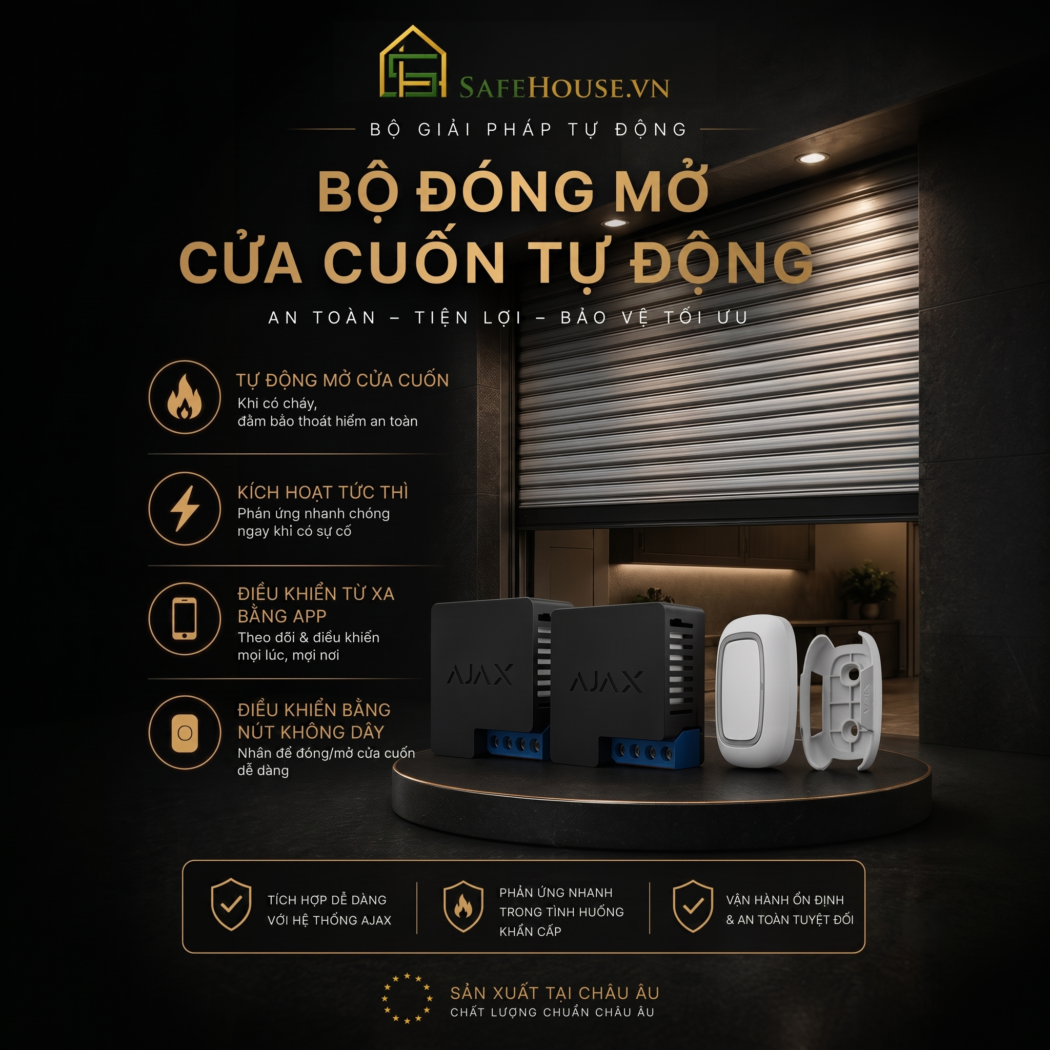 Bộ Đóng Mở Cửa Cuốn Tự Động Ajax