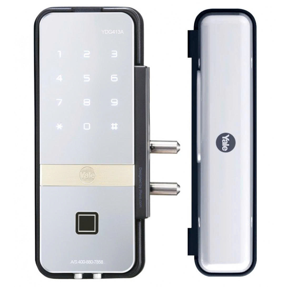 KHÓA VÂN TAY CỬA KÍNH 2 CÁNH YALE YDG 413A